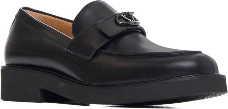 Valentino Garavani Zwarte platte schoenen Elegante stijl Black Heren