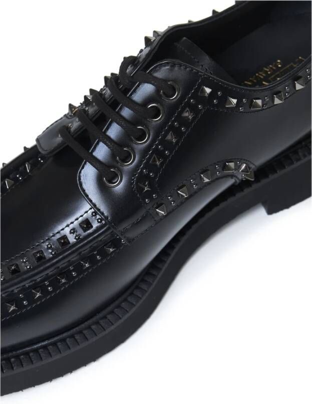 Valentino Garavani Zwarte platte schoenen Elegante stijl Black Heren