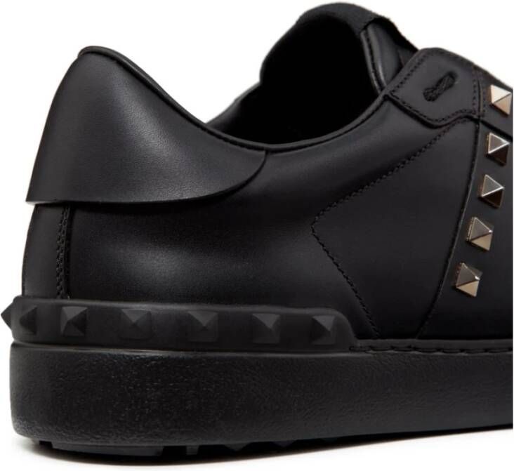 Valentino Garavani Zwarte platte schoenen met veters en Rockstud-versiering Black Heren