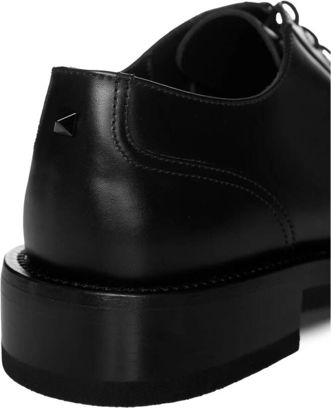 Valentino Garavani Zwarte platte schoenen Rockstud pomp Black Heren