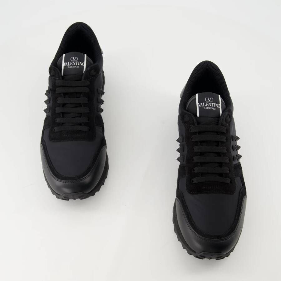 Valentino Garavani Zwarte Rockrunner Sneakers Black Heren