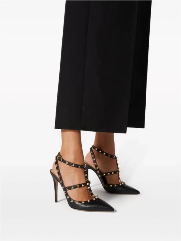 Valentino Garavani Zwarte Rockstud Pumps Elegante Schoenen Black Dames