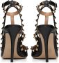 Valentino Garavani Zwarte Rockstud Pumps met Gouden Accenten Black Dames - Thumbnail 4