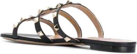 Valentino Garavani Zwarte Rockstud Sandalen Black Dames