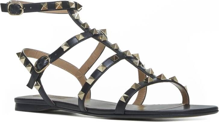 Valentino Garavani Zwarte Sandalen voor een Stijlvolle Look Black Dames