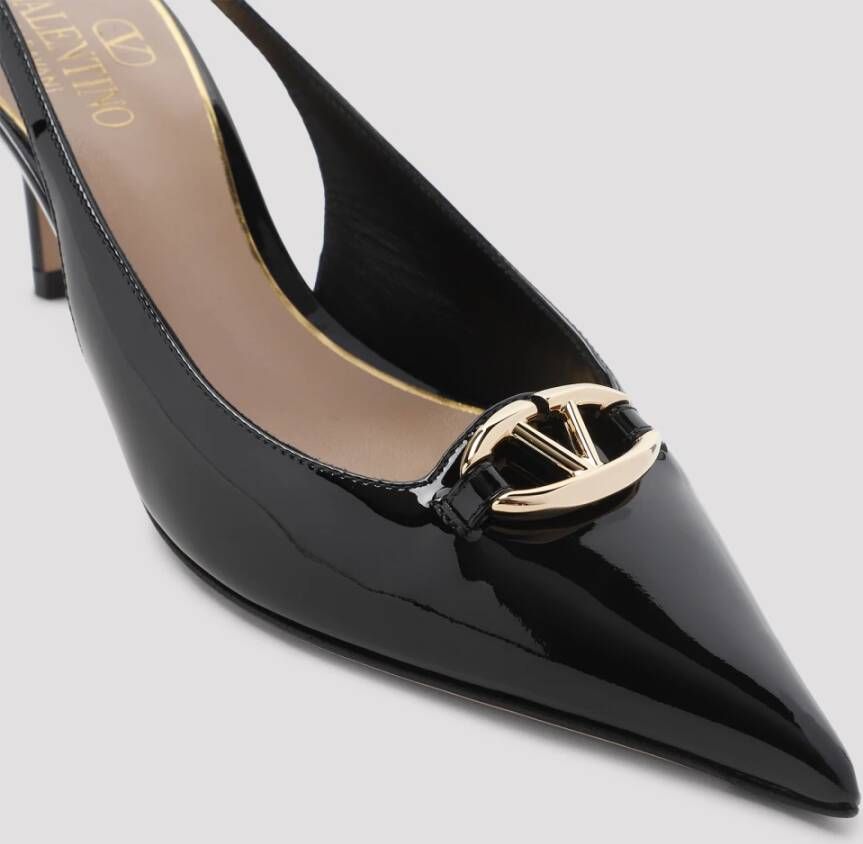 Valentino Garavani Zwarte Sling Back Vlogo Pumps Black Dames