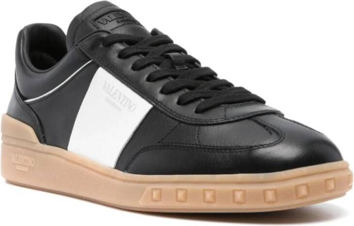 Valentino Garavani Zwarte Sneakers met Logo Detail Black Heren