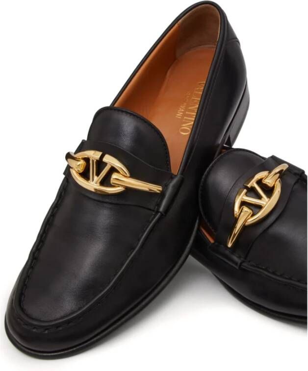 Valentino Garavani Zwarte VLogo Bold Edition Mocassin Black Dames