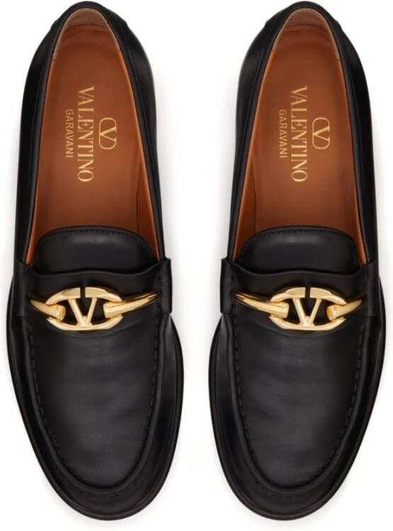 Valentino Garavani Zwarte VLogo Signature Platte Schoenen Black Dames