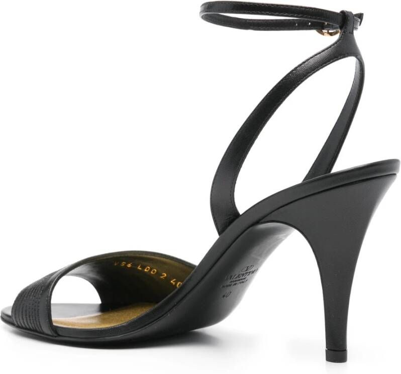 Valentino Garavani Zwarte VLogo Signature Sandalen Black Dames