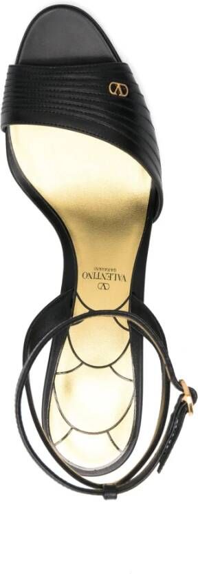 Valentino Garavani Zwarte VLogo Signature Sandalen Black Dames