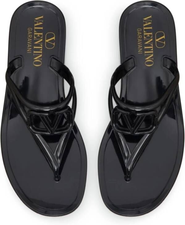 Valentino Garavani Zwarte VLogo Signature Sandalen Black Dames