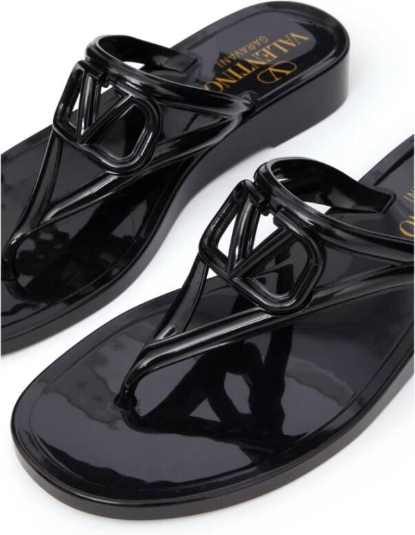 Valentino Garavani Zwarte VLogo Signature Sandalen Black Dames