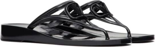 Valentino Garavani Zwarte VLogo Signature Sandalen Black Dames