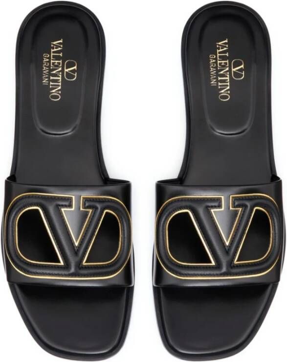 Valentino Garavani Zwarte VLogo Signature Sandalen Black Dames