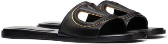 Valentino Garavani Zwarte VLogo Signature Sandalen Black Dames