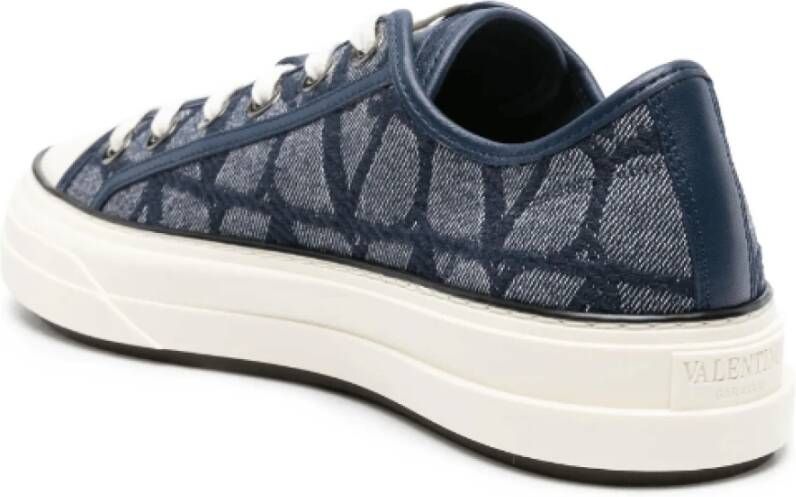 Valentino Iconographe Denim Sneakers Blue Dames