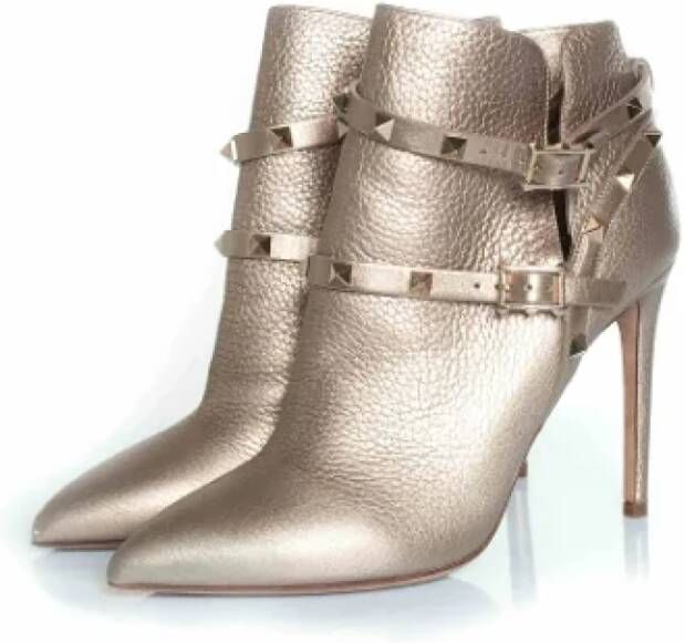 Valentino Leather boots Gray Dames