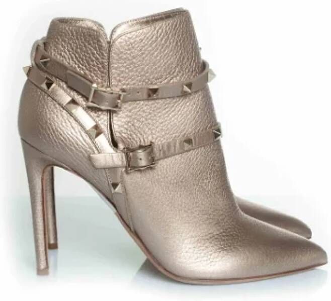 Valentino Leather boots Gray Dames