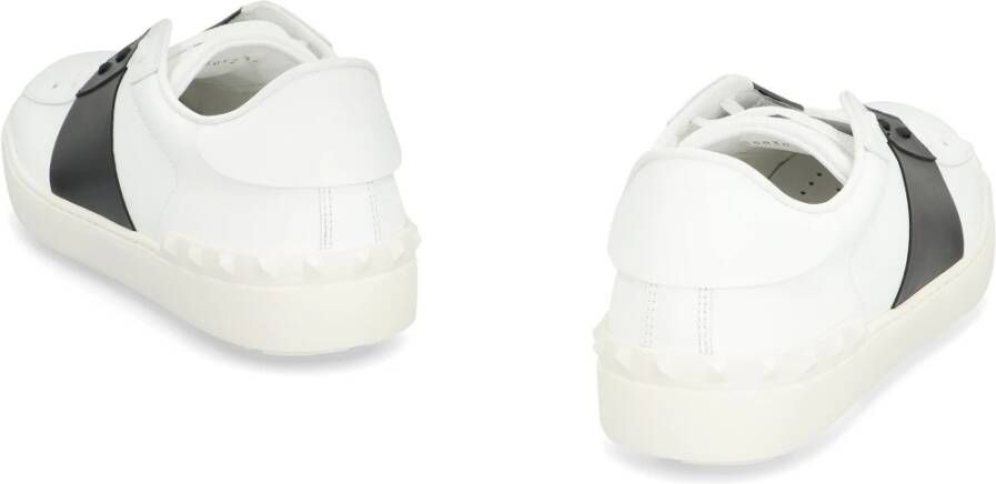 Valentino Open Leren Lage Sneakers White Heren