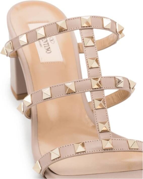 Valentino Poederroze Rockstud Kooi Muiltjes Pink Dames