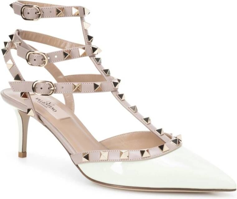 Valentino Rockstud Leren Pumps Beige Dames