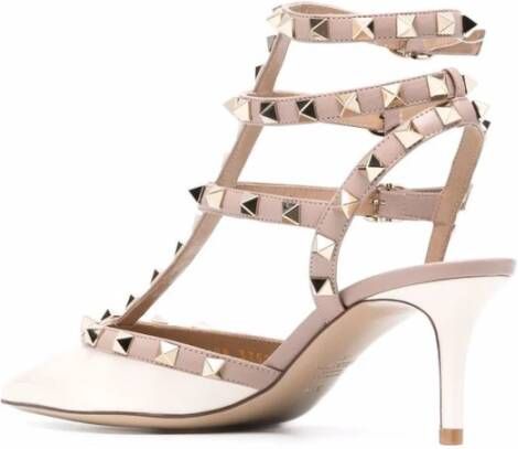 Valentino Rockstud Leren Pumps Beige Dames