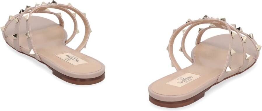 Valentino Rockstud Leren Slides Pink Dames