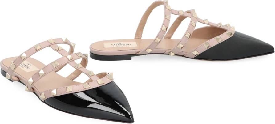 Valentino Rockstud Patent Leren Muiltjes Pink Dames