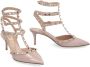 Valentino Rockstud Patent Leren Slingback Pumps Beige Dames - Thumbnail 2