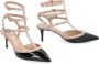 Valentino Garavani Rockstud Enkelband Pomp Gesloten Schoenen Black Dames - Thumbnail 6