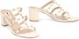 Valentino Studded Leren Slides Beige Dames - Thumbnail 2