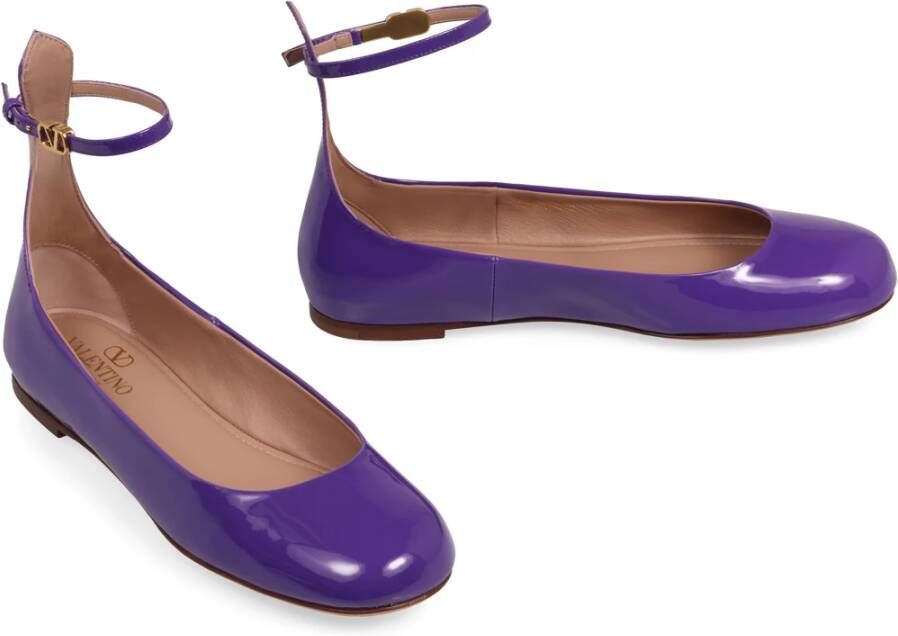 Valentino Tan-Go leren balletflats Purple Dames