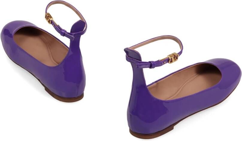 Valentino Tan-Go leren balletflats Purple Dames