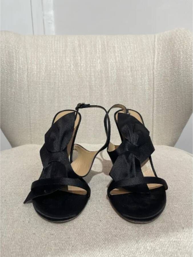 Valentino Vintage Pre-owned Canvas sandals Black Dames