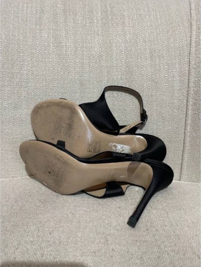 Valentino Vintage Pre-owned Canvas sandals Black Dames