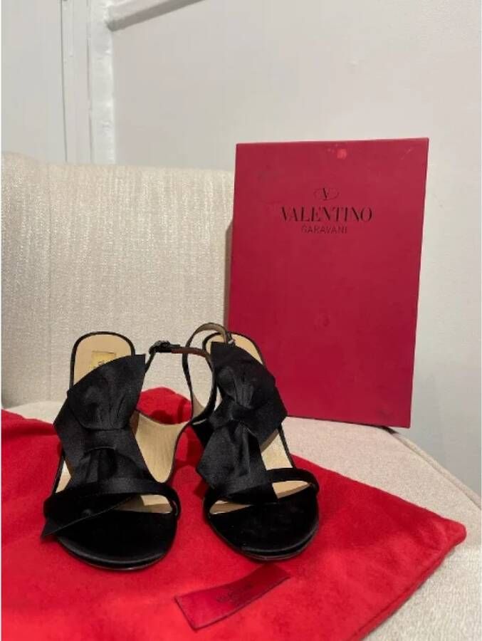 Valentino Vintage Pre-owned Canvas sandals Black Dames