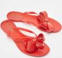 Valentino Vintage Pre-owned Fabric flats Red Dames - Thumbnail 4