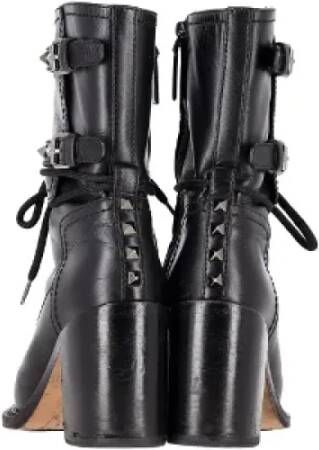 Valentino Vintage Pre-owned Leather boots Black Dames