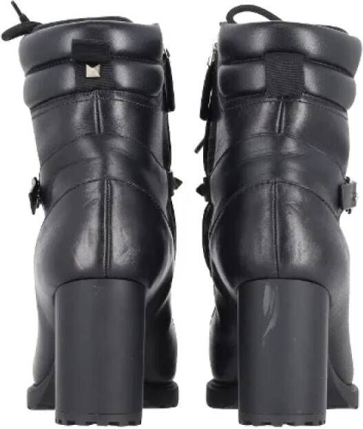 Valentino Vintage Pre-owned Leather boots Black Dames