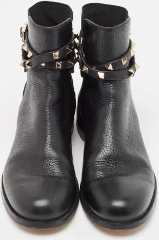 Valentino Vintage Pre-owned Leather boots Black Dames