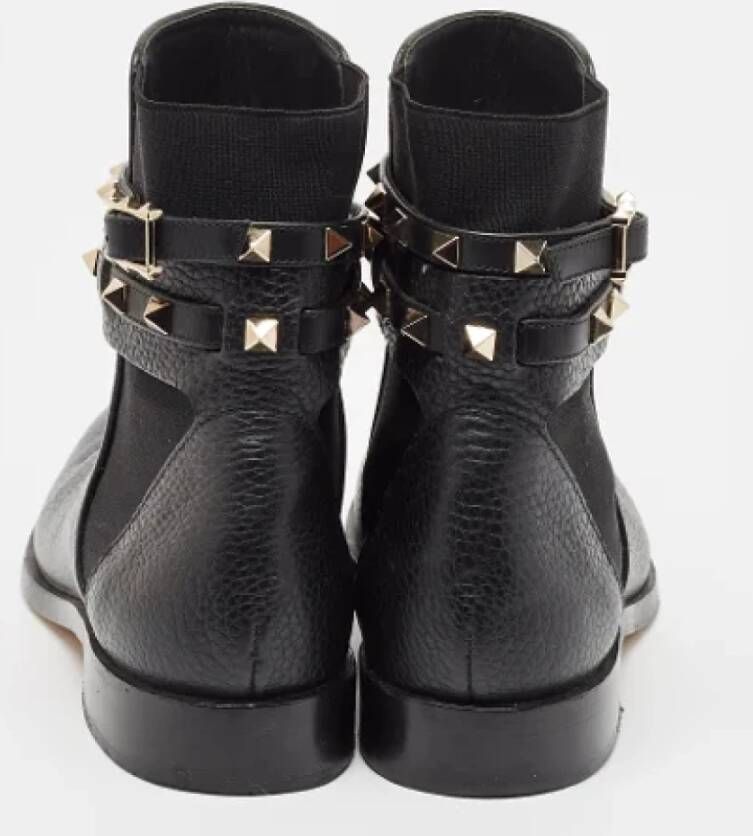 Valentino Vintage Pre-owned Leather boots Black Dames