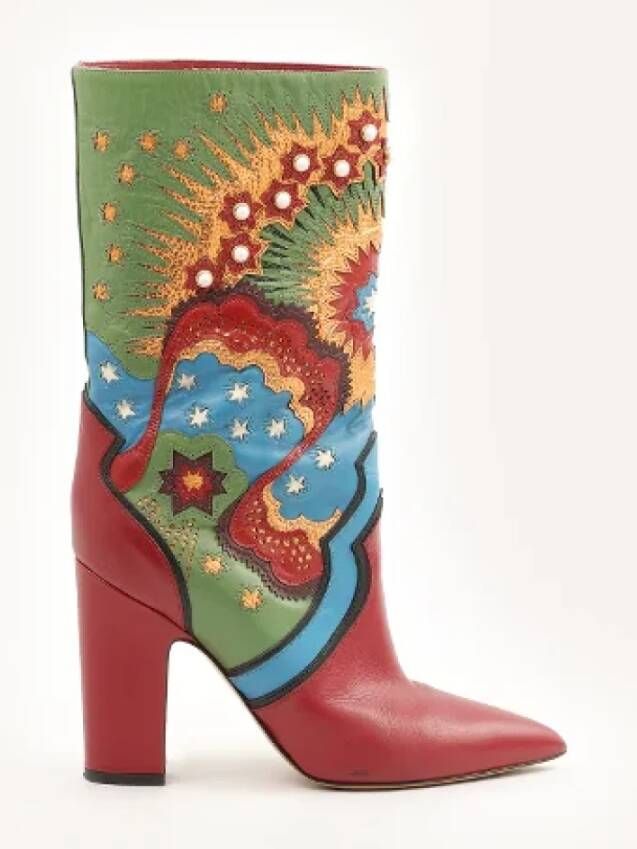 Valentino Vintage Pre-owned Leather boots Multicolor Dames