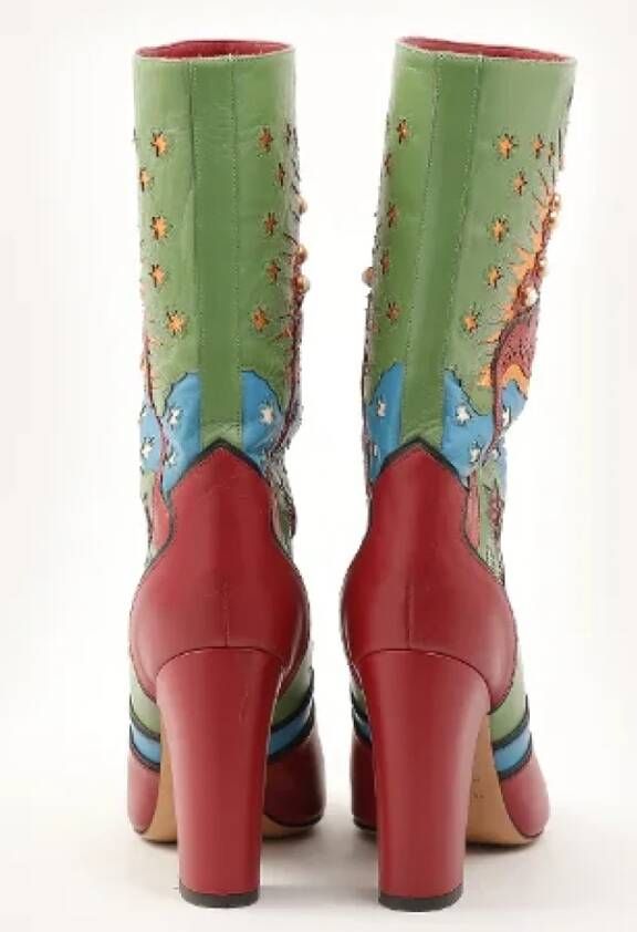 Valentino Vintage Pre-owned Leather boots Multicolor Dames