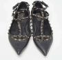 Valentino Vintage Pre-owned Leather flats Black Dames - Thumbnail 3