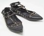 Valentino Vintage Pre-owned Leather flats Black Dames - Thumbnail 4