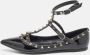 Valentino Vintage Pre-owned Leather flats Black Dames - Thumbnail 2