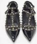 Valentino Vintage Pre-owned Leather flats Black Dames - Thumbnail 3