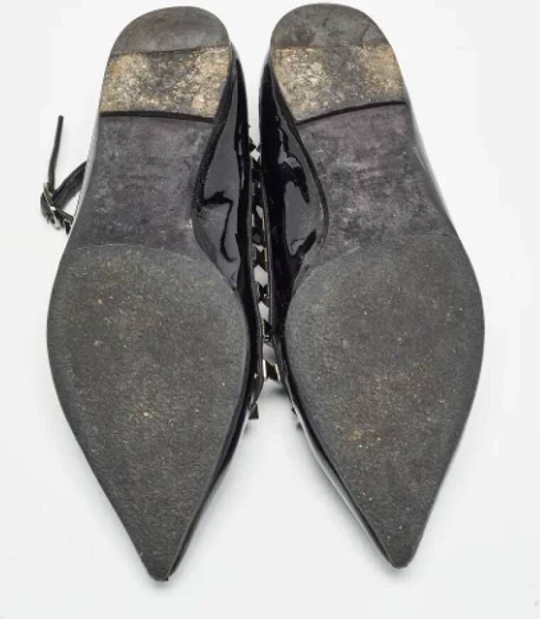 Valentino Vintage Pre-owned Leather flats Black Dames