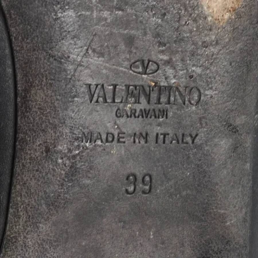 Valentino Vintage Pre-owned Leather flats Black Dames